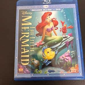 little mermaid disney blu ray and dvd used