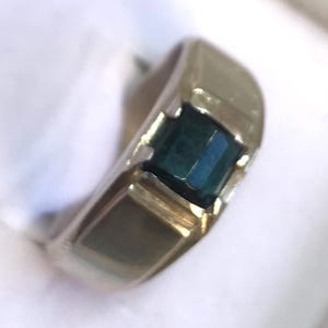 Indicolite Ring - Natural Indicolite Tourmaline Sterling Silver 925 Handmade Ring - Birthday Gift