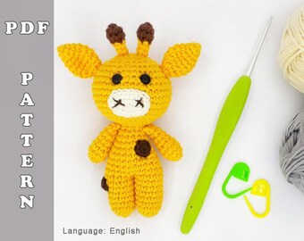 Beginner amigurumi pattern Crochet mini giraffe