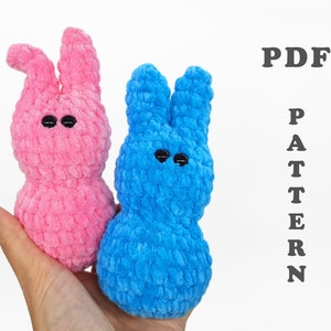 Plush Easter bunny Worry pet with safe eyes Beginner amigurumi pattern