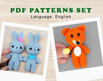 Woodland animals SET Beginner amigurumi pattern