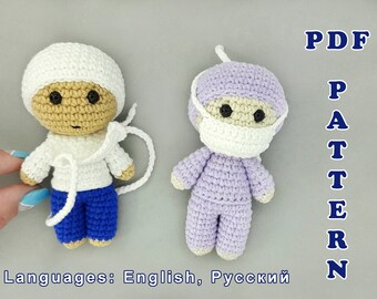 Amigurumi pattern Doctor / nurse Frontline hero