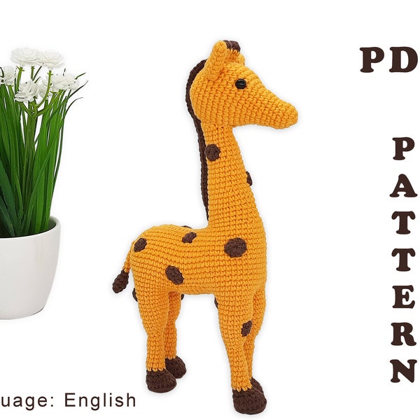 Amigurumi PDF Schnittmuster. Gehäkelte Giraffe