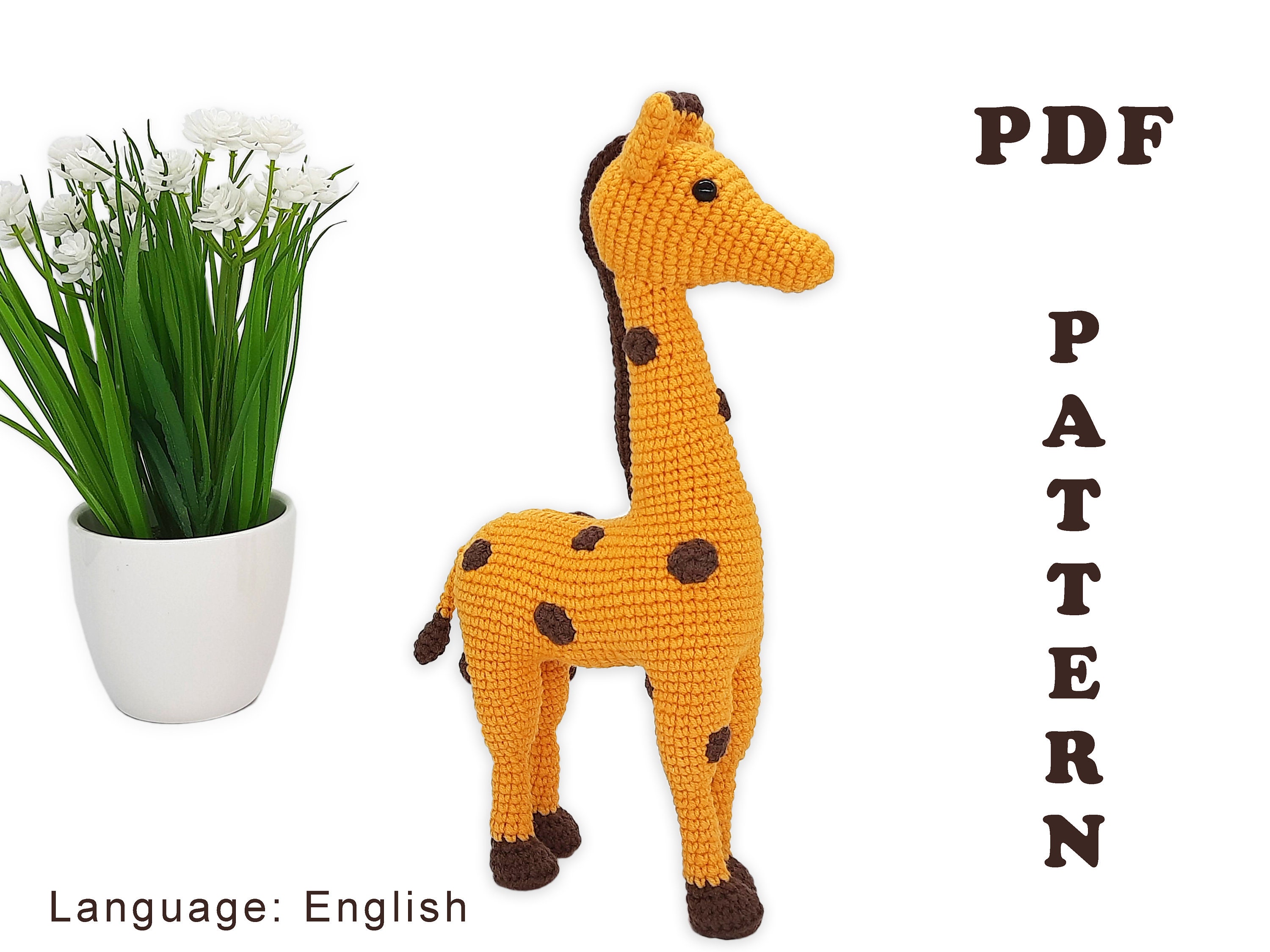 Amigurumi PDF pattern. Crochet giraffe