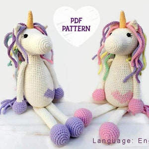 Amigurumi pattern for beginners Crochet unicorn image 1