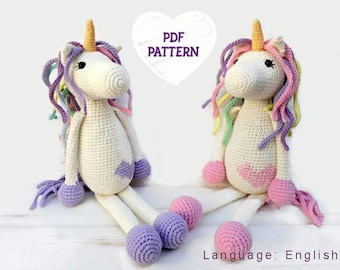 Amigurumi pattern for beginners Crochet unicorn