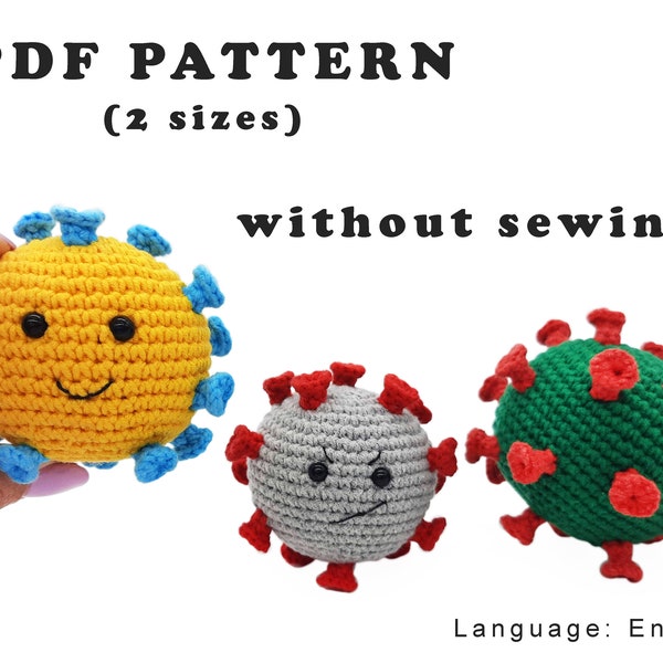 Beginner amigurumi pattern Crochet stress ball
