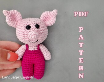 Crochet tiny pig Amigurumi pattern for beginner