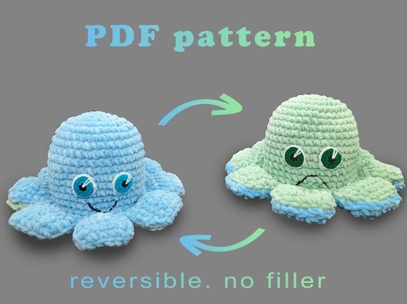 octopus reversible plush