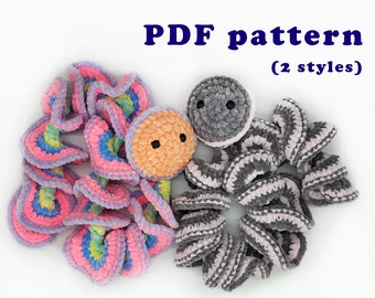 Giant worry worm with safe eyes Beginner amigurumi pattern Plush anxiety relief toy