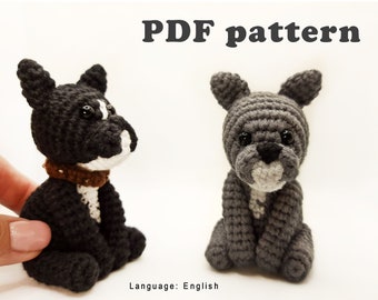 Amigurumi French Bulldog pattern Crochet frenchie