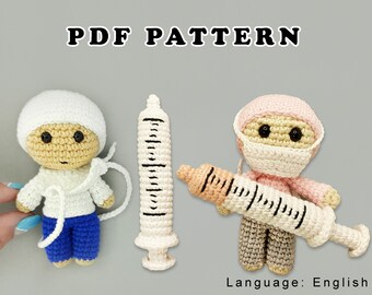 Beginner amigurumi pattern Crochet doctor / nurse