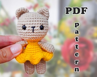 Beginner amigurumi pattern Crochet cat Kitty doll