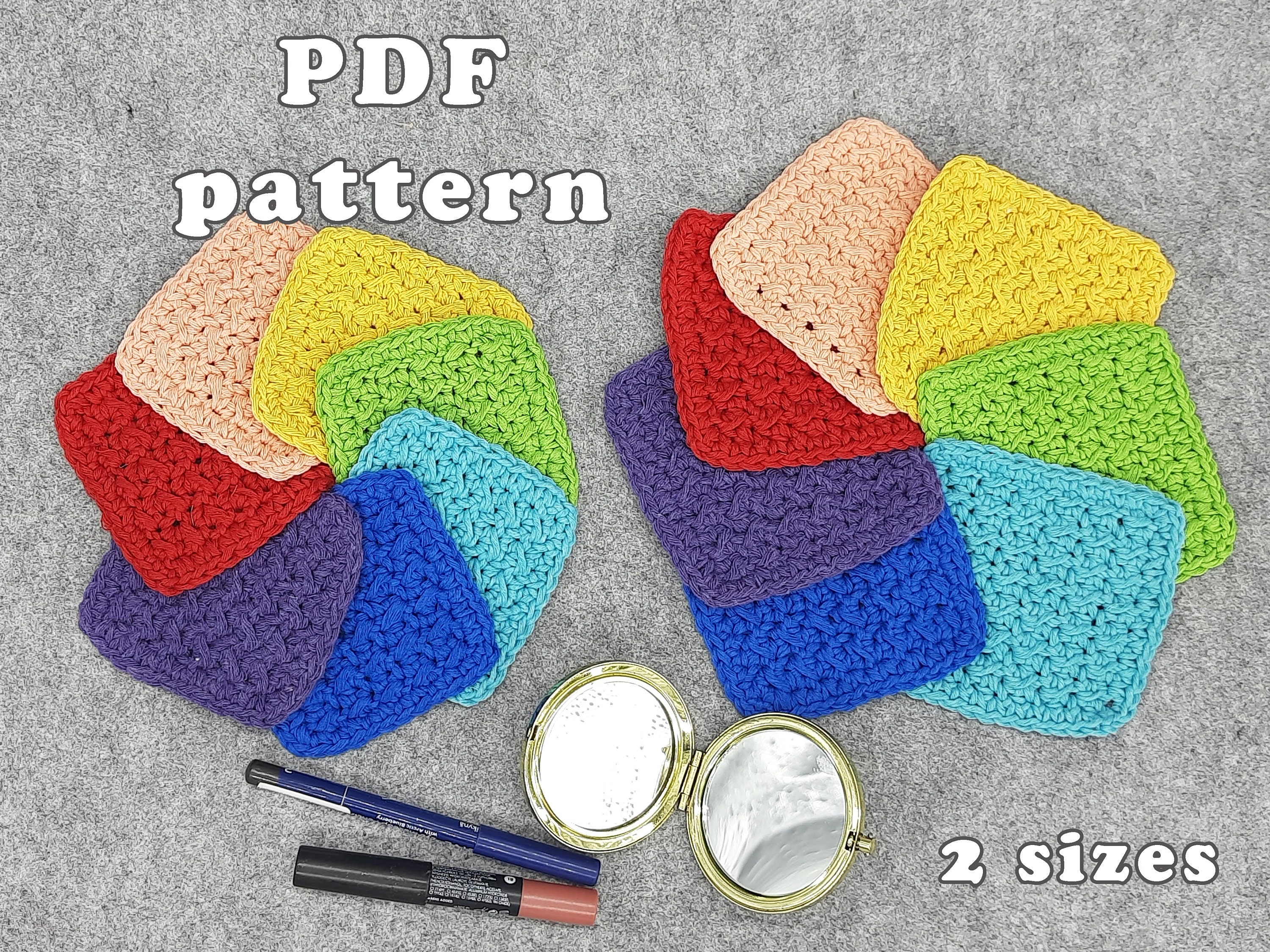 Reusable cotton face pads Crochet pattern for beginner. 2