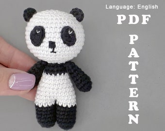 Crochet mini panda Amigurumi pattern for beginner