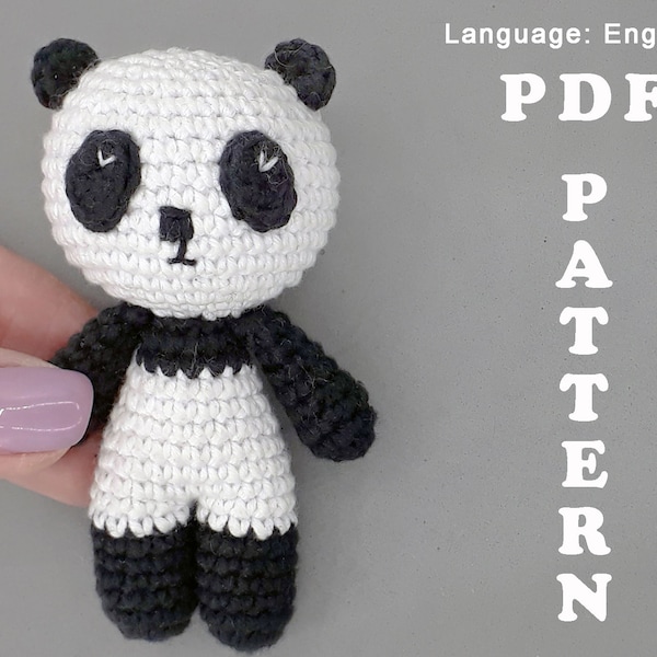 Crochet mini panda Amigurumi pattern for beginner