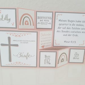 Große Faltkarte "Regenbogen" zur Taufe, Konfirmation, Kommunion, Firmung