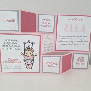Große Faltkarte "Ella" zur Geburt, Babykarte