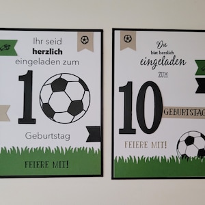 Einladungskarten "Fußballparty", Geburtstag, Kindergeburtstag, personalisierbar