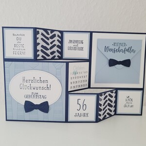 Große Faltkarte "Gentleman" zum Geburtstag, Mann, personalisierbar