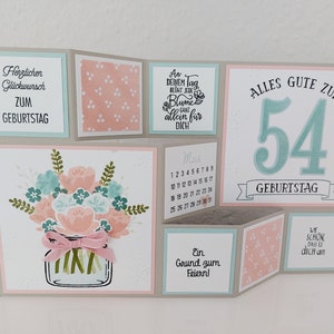 Große Faltkarte "Blumenstrauß" zum Geburtstag