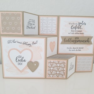 Große Faltkarte "In meinem Herzen", Lieblingsmensch, Jahrestag, Hochzeitstag, Valentinstag