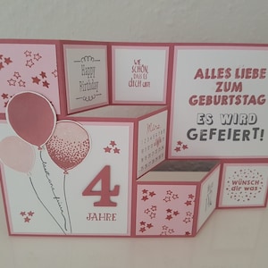 Large folding card &quot;Balloon&quot; for a birthday, children&#39;s birthday