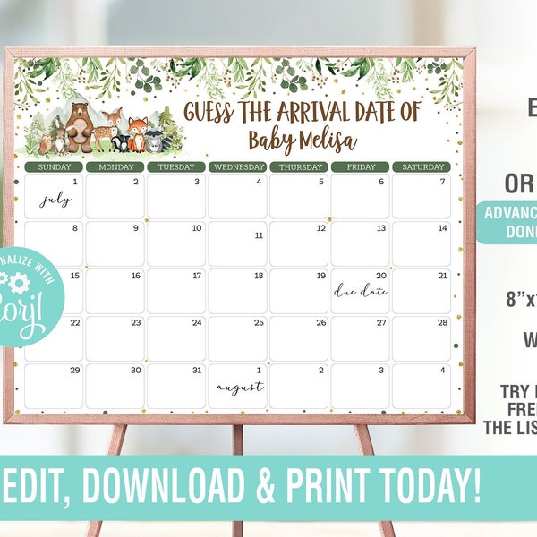 Baby Due Date Pool - Etsy