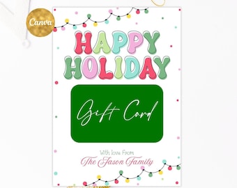 Porta tarjetas de regalo de Navidad, Porta tarjetas de regalo de agradecimiento al personal durante las fiestas, Tarjeta de regalo de Navidad, Porta tarjetas de regalo de agradecimiento a los empleados