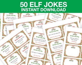 Elf Jokes Printable, Elf Notes, Printable Elf Jokes of the Day, Elf Activity Card Digital