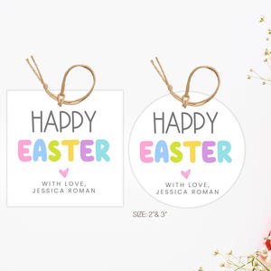 Osterhase Geschenkanhänger bearbeitbar, Frohe Ostern Tags, Frühling Geschenkanhänger, Frohe Ostern Tags, Osterhase Tags, Ostern Tags, Ostern Pastell Tag