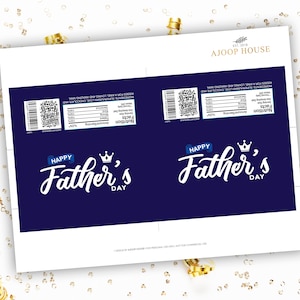 Happy Father's Day Candy Wrapper Printable, Father's Day Gift, Dad ...