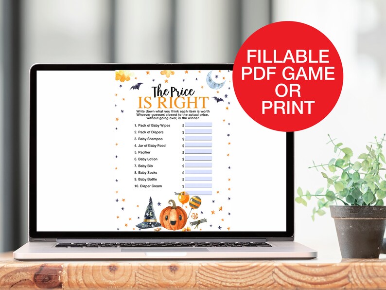 Halloween Baby Shower Games Printable Fillable, Witch Baby Shower Games, Spooky Halloween Baby Shower Game Printable image 3