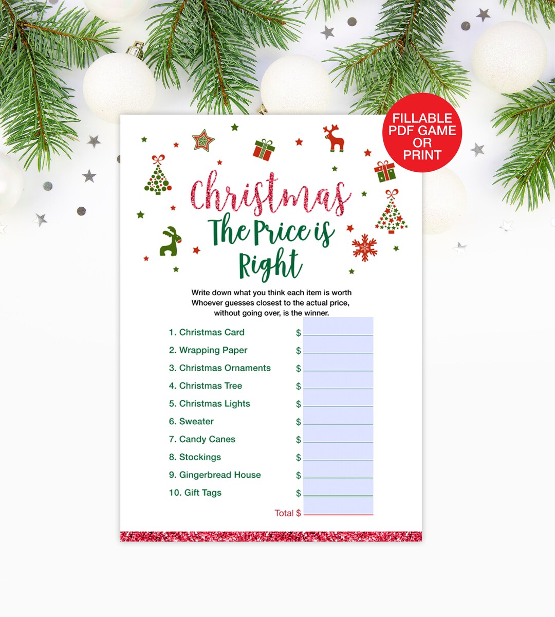 Christmas the Price is Right, Virtual Holiday Party Games, Family