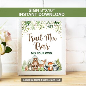 Please Sign Our Guestbook Woodland Sign,Forest Animal Guest Book Sign, Woodland Animal Baby Shower Sign, Instant Download image 5