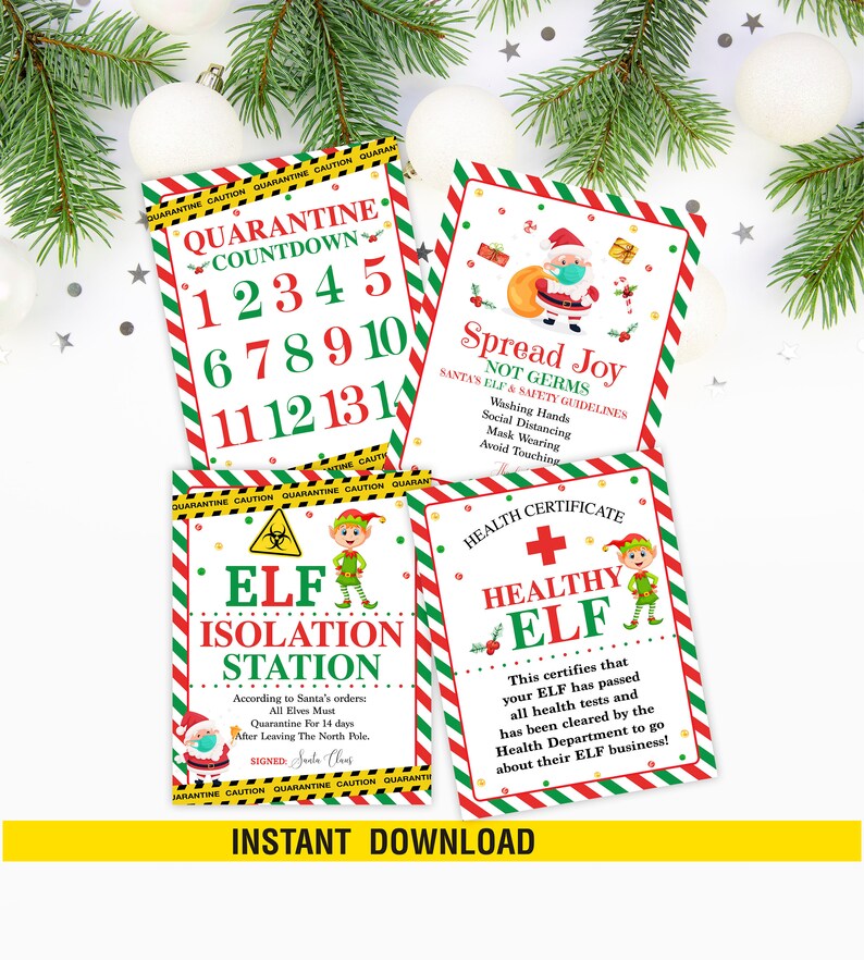 Elf Quarantine Kit Elf Activity Kit Printable Elf Isolation - Etsy