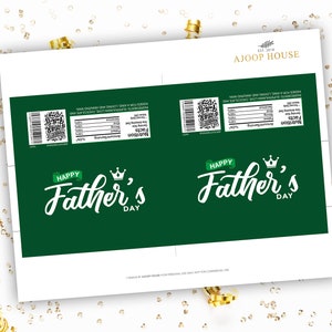 Happy Father's Day Candy Wrapper Printable, Father's Day Gift, Dad ...