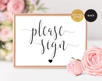 Please Sign Printable, Wedding Cards Sign, Wedding Sign,  Table Sign, Wedding Printable, Guest book
