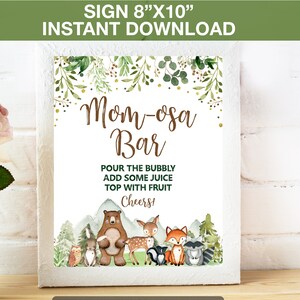 Please Sign Our Guestbook Woodland Sign,Forest Animal Guest Book Sign, Woodland Animal Baby Shower Sign, Instant Download image 4