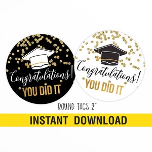 Gefeliciteerd grad tag, afstuderen cadeaukaartjes, 2023 afstuderen Tags, afstuderen klasse van 2023 gunst tag, afstuderen tag, Instant Download