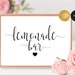 Lemonade Bar Sign Printable Lemonade Bar Sign Lemonade Sign - Etsy