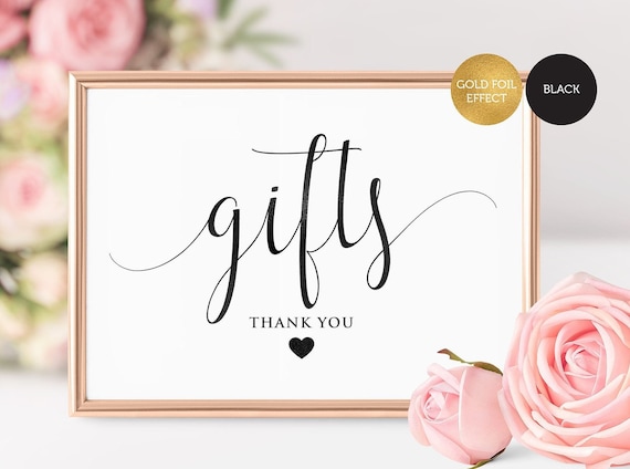 Gifts Sign Printable Wedding Cards Sign Wedding Sign Gift | Etsy