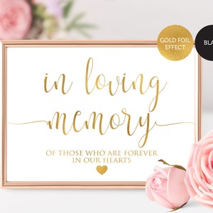 In Loving Memory Sign,printable, Memory Printable,memorial Table Sign ...