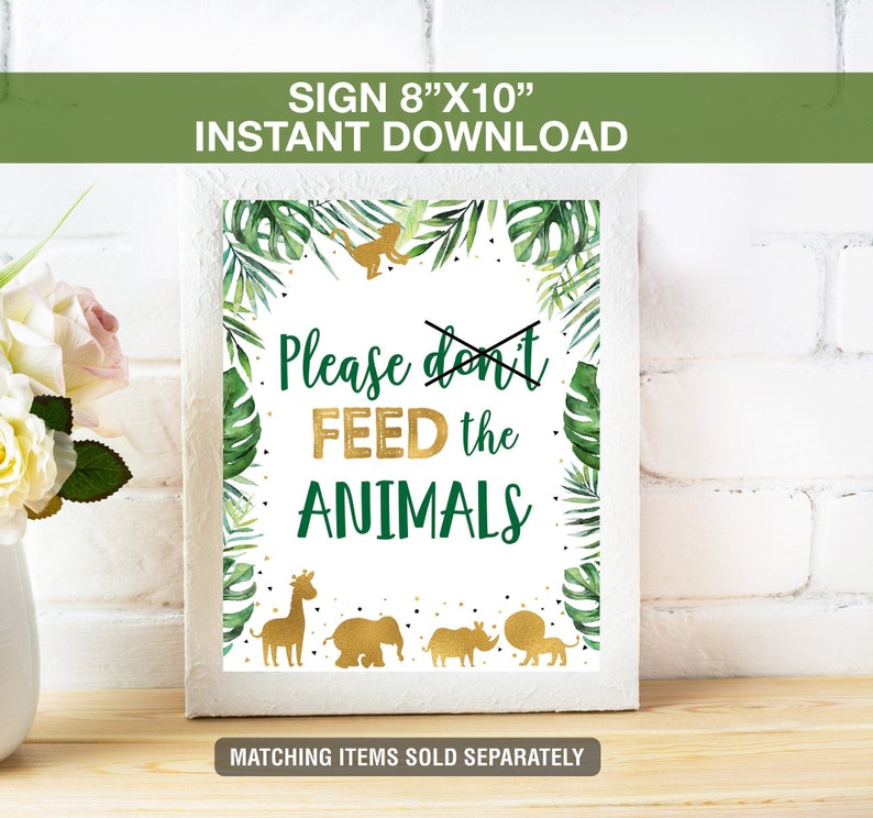 Safari Snacks Sign Printable Wild One Printable Sign Safari - Etsy