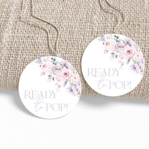 Ready to POP Labels Printable, Greenery Ready to Pop Favor Toppers ...