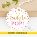 Ready to POP Pink Polka Labels Printable, Ready to Pop Favor Toppers ...