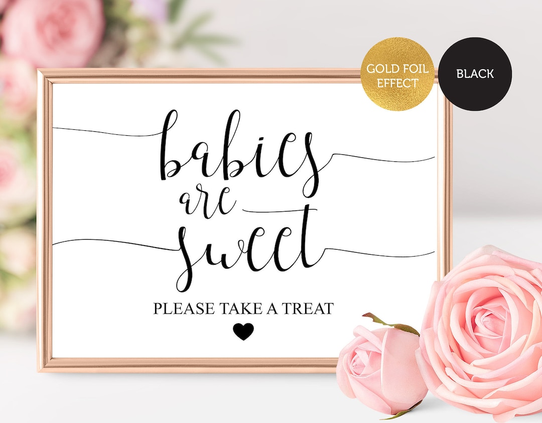 Babies Are Sweet Please Take A Treat,baby Shower Sign,baby Shower Sign ...