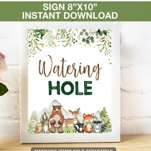 Please Sign Our Guestbook Woodland Sign,Forest Animal Guest Book Sign, Woodland Animal Baby Shower Sign, Instant Download image 7
