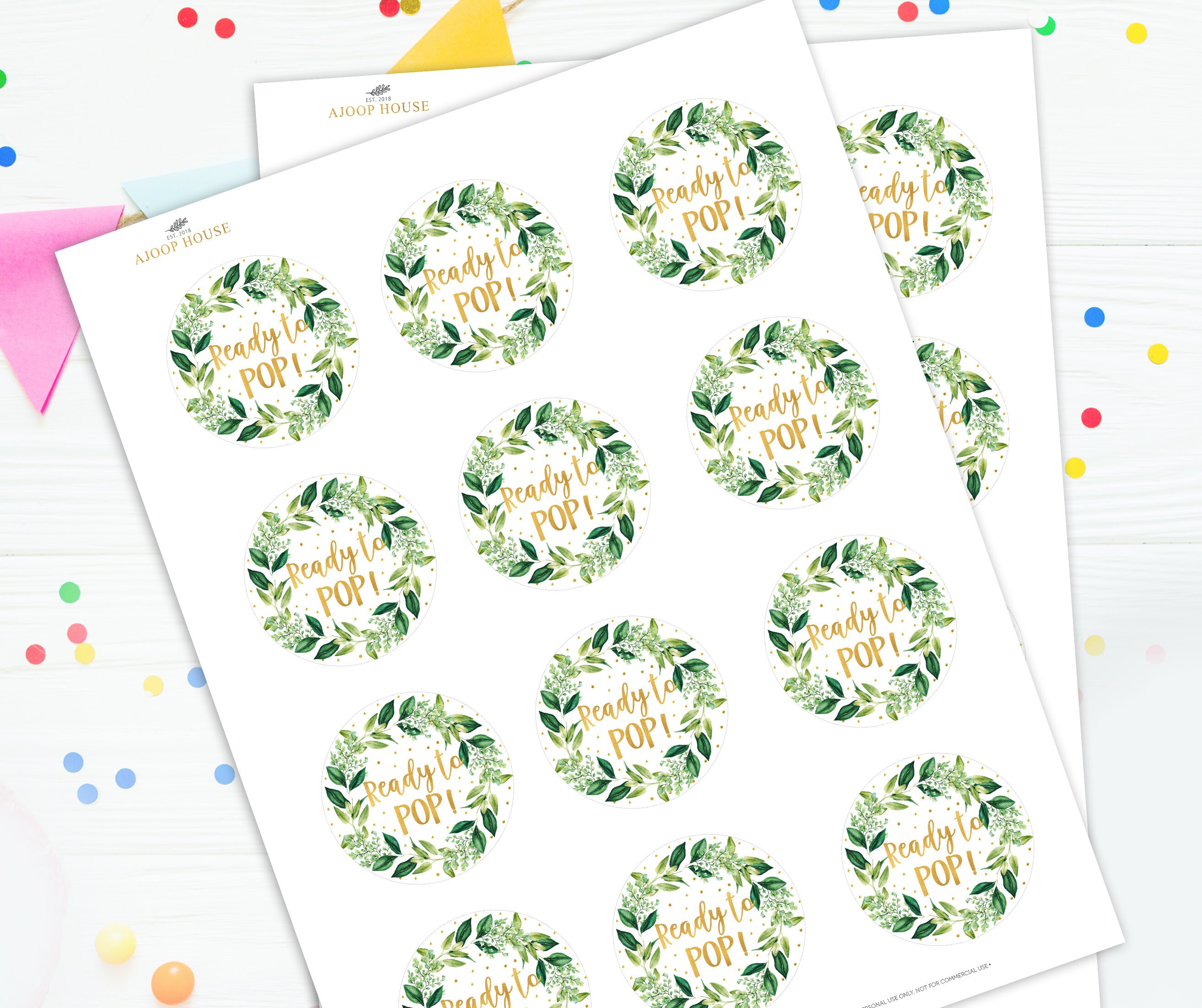 A printable label with the words &lsquo;Ready to POP&rsquo;