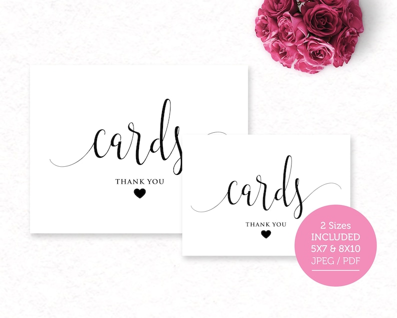Printable Wedding Card Sign